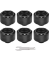 Thermaltake Pacific C-PRO G1 / 4 PETG Tube 16mm OD Compression - Black, Compound - 6pcs - nr 1