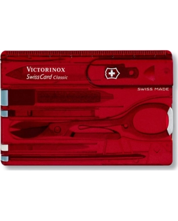 victorinox Scyzoryk SwissCard Classic, transparentny czerwony 0.7100.T nr 1