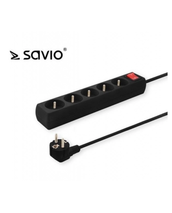 SAVIO LZ-02 Listwa zasilająca przeciwprzepięciowa 5 gniazd 3m
