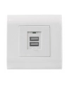 intellinet network solutions Intellinet gniazdo podtynkowe 2x USB-A 5V/2.1A białe - nr 3