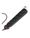 Maclean MCE225 Listwa zasilająca przedłużacz 6 gniazd z wył czarny 1,5m 2300W - nr 3