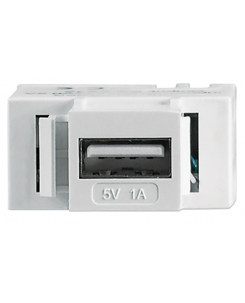 intellinet network solutions Intellinet Moduł Keystone z portem USB-A do ładowania, biały
