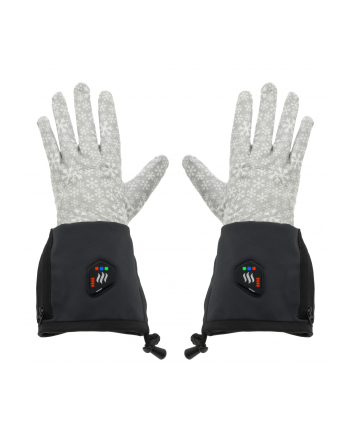 SUNEN Glovii - Ogrzewane termoaktywne rękawiczki uniwersalne, L-XL, jasnoszare