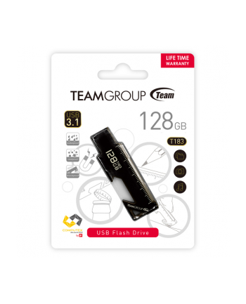 Team Group Pamięć USB T183 128GB USB 3.0 Czarna wielofunkcyjny design