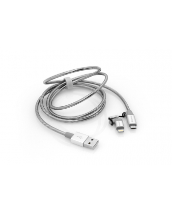 Verbatim 2in1 Lightning/Micro B Stainless Steel Cable Sync & Charge