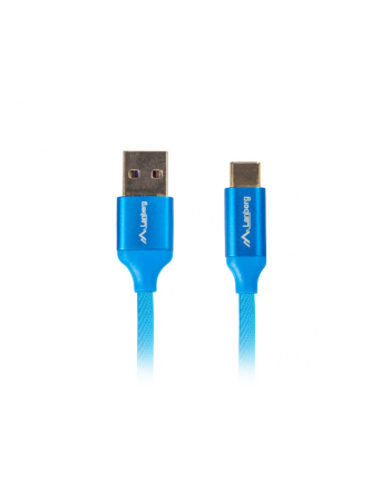 Lanberg Kabel Premium Quck Charge 3.0 ,USB-C(M)->A(M) 1m Niebieski