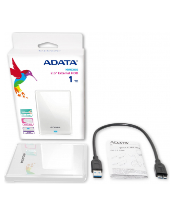 ADATA external HDD HV620S 1TB 2,5''  USB3.0 - white