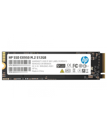 HP Dysk SSD EX950 512GB, M.2 PCIe Gen3 x4 NVMe, 3500/2250 MB/s, IOPS 390/370K