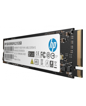 HP Dysk SSD EX950 512GB, M.2 PCIe Gen3 x4 NVMe, 3500/2250 MB/s, IOPS 390/370K
