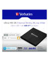 Verbatim Ultra HD 4K External Slimline Blu-ray Writer USB 3.1 with USB-C to A - nr 32