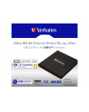 Verbatim Ultra HD 4K External Slimline Blu-ray Writer USB 3.1 with USB-C to A - nr 38