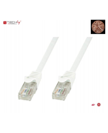 techly pro TechlyPro Kabel sieciowy patch cord RJ45 Cat6 U/UTP 0,5m biały 100% miedź