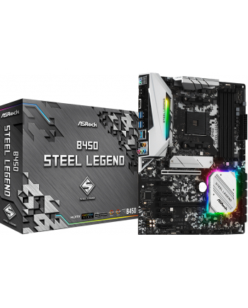 ASRock B450 STEEL LEGEND, AM4, DDR4 3533+, 6 SATA3, HDMI, DP, USB3.1