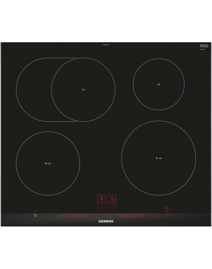 Siemens EH675LFC1E kolor: czarny - płyta grzewcza główny
