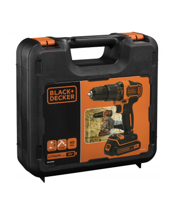 black+decker Black&Decker BDCHD18K - kolor: czarny / pomarańczowy - case, Li-ion battery 1.5Ah nr 1