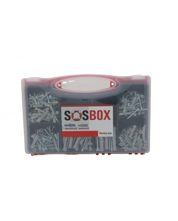 Fischer SOSBOX Kołek rozporowy S plus FU ze śrubami - jasnoszary - 360- części nr 1