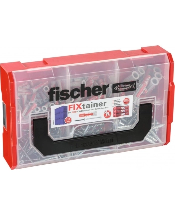 Fischer FIXtainer -DUOPOWER plus śruba - kołek - jasnoszary / czerwony - 210 części nr 1