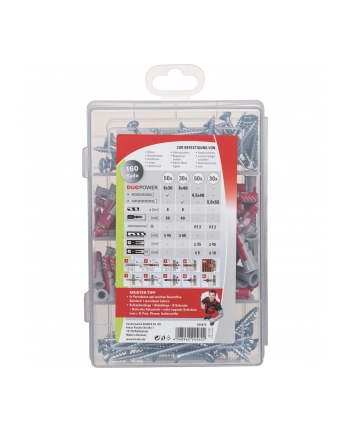 Fischer Meister-Box DUOPOWER plus śruba - kołek - jasny szary / czerwony - 160 części nr 2