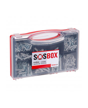 Fischer SOSBOX Kołek rozporowy S plus FU ze śrubami - jasnoszary - 360- części