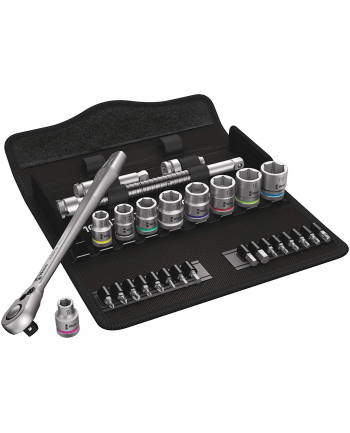 Wera Cyclops Metal Ratchet Set 8100 SB8 - 3/8 - Tool Set - kolor: czarny / srebrny - 29-piece - with reversible ratchet