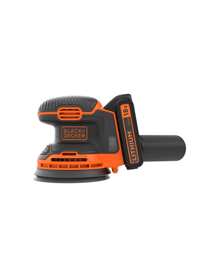 Black Decker Battery Orbital Sander BDCROS18-QW - 400mA charger, 1x Ah battery, główny