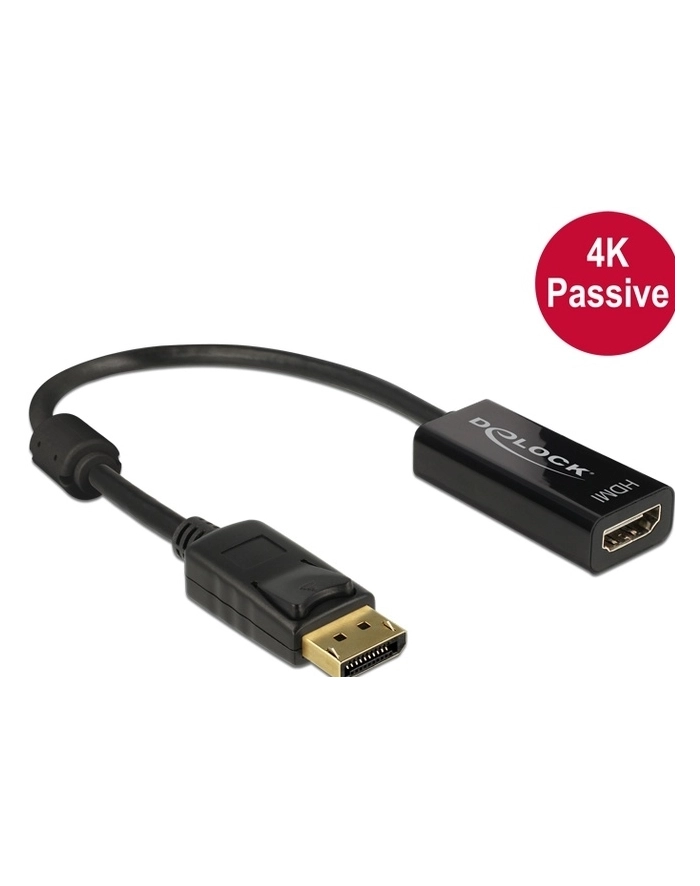 Adapter DELOCK 62609 (DisplayPort M - HDMI F; kolor czarny) główny