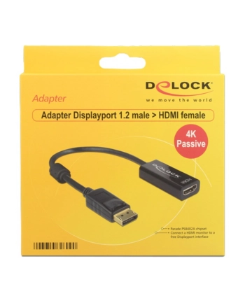 Adapter DELOCK 62609 (DisplayPort M - HDMI F; kolor czarny) nr 2