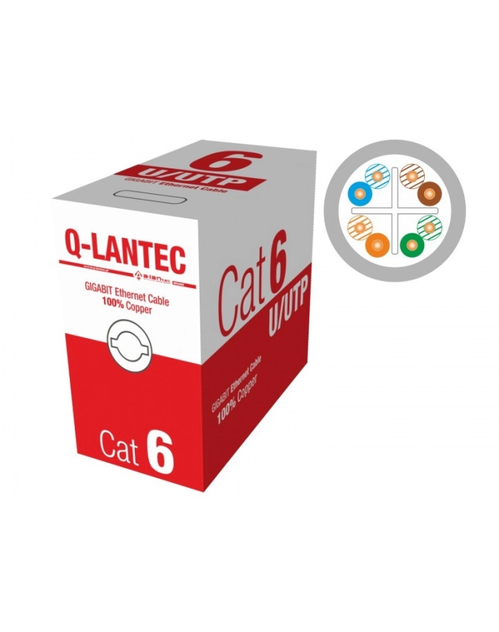a-lan Kabel U/UTP Alantec KIU6PVC305NC ( kat.6 PVC 305m szary ) 100% miedź główny
