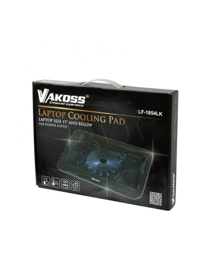 Podstawka chłodząca pod notebook VAKOSS LF-1854LK (15.x cala; 1 wentylator; HUB) główny
