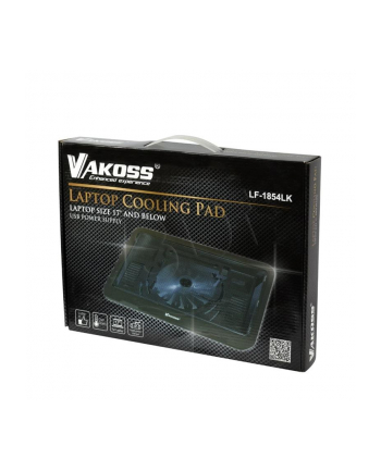 Podstawka chłodząca pod notebook VAKOSS LF-1854LK (15.x cala; 1 wentylator; HUB) nr 2