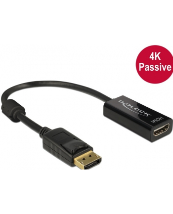 Adapter DELOCK 62609 (DisplayPort M - HDMI F; kolor czarny)