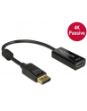 Adapter DELOCK 62609 (DisplayPort M - HDMI F; kolor czarny) - nr 23
