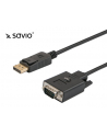 Kabel SAVIO CL92 (DisplayPort M - D-Sub (VGA) M; 1 8m; kolor czarny) - nr 3