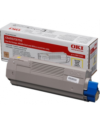 Toner OKI 43872305 (oryginał ; 2 000 stron; żółty)