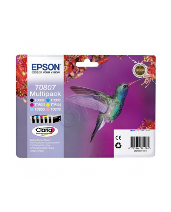 EPSON Tusz T0807=C13T08074011  Zestaw CMYK+lightC+lightM  T0801+T0802+T0803+T0804+T0805+T0806