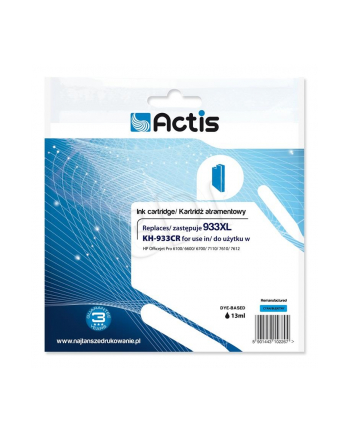 Tusz ACTIS KH-933CR (zamiennik HP 933XL CN054AE; Standard; 13 ml; niebieski)