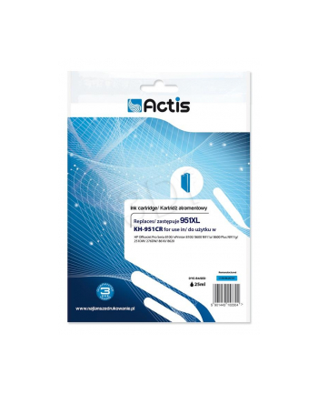 Tusz ACTIS KH-951CR (zamiennik HP 951XL CN046AE; Standard; 25 ml; niebieski)
