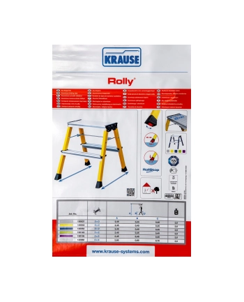 Schodki dwustronne składane aluminiowe Krause Rolly 130037 nr 1