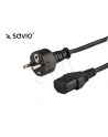 Kabel SAVIO CL-89 (IEC C13 - Schuko M; 1 2m; kolor czarny) - nr 3