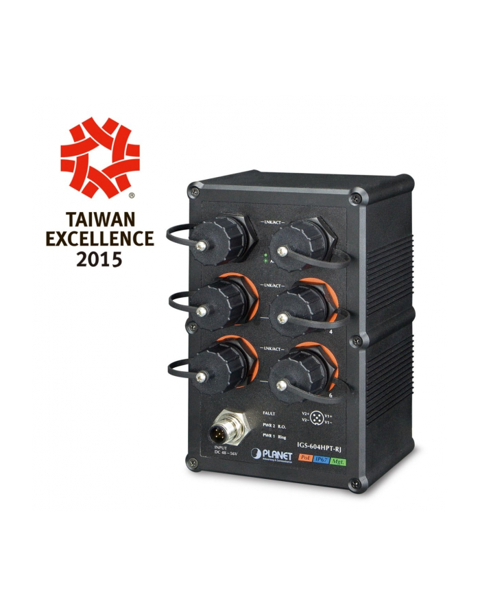 Switch Planet IGS-604HPT-RJ ( L3 IP67 4xPoE  2xGeth PoE ) główny
