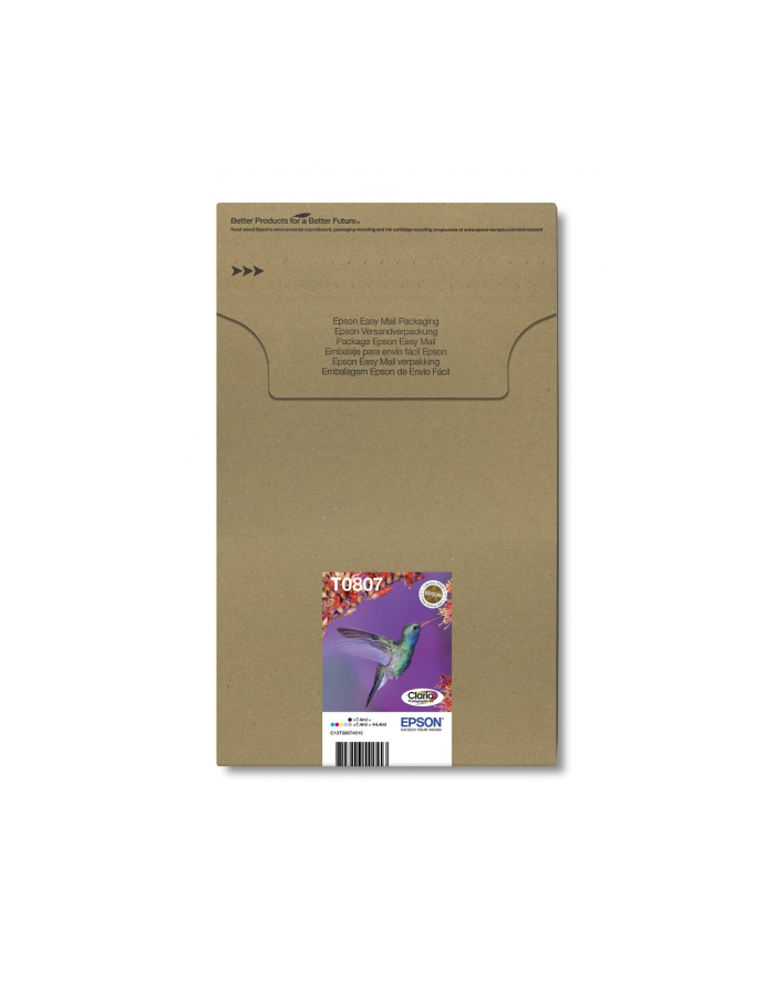 Zestaw tuszy Epson T0807 (do drukarki Epson  oryginał C13T08074011 6x8ml cyan czarny light cyan light magenta magenta yellow) główny