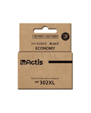 Tusz ACTIS KH-302BKR (zamiennik HP 302XL F6U68AE; Premium; 15 ml; czarny)