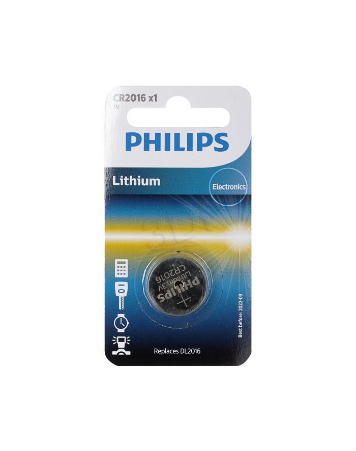 Baterie guzikowe Philips CR2016/01B (Li-Ion) główny