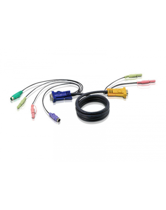 ATEN 2L-5303P Kabel HD15 - SVGA + myszPS + klawPS +  Audio 3.0m główny