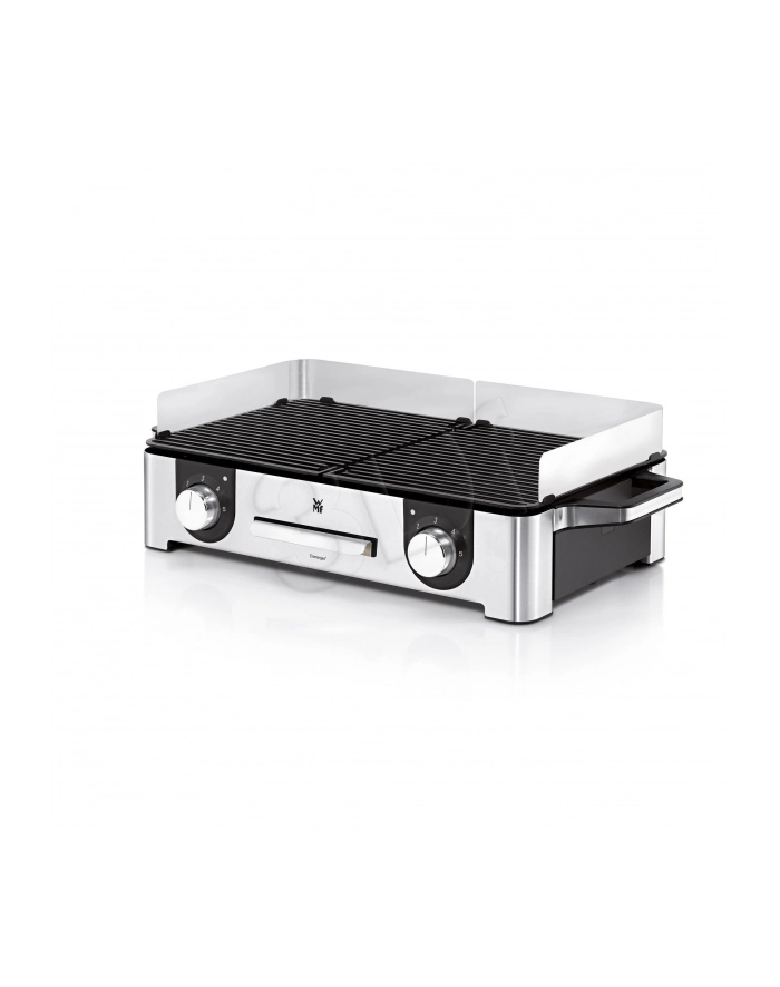 Grill elektryczny WMF Lono Master Grill ( Osłona przeciwbryzgowa Osłona przeciwwiatrowa ; stołowy-otwarty ; 2400W ; srebrny ) główny