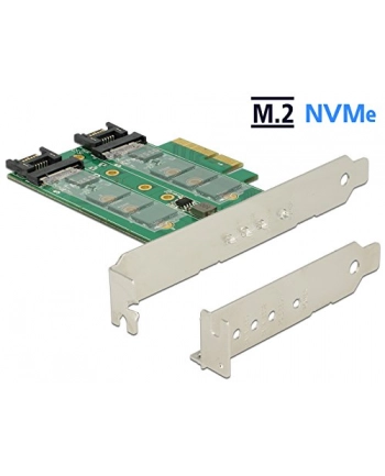 DELOCK PCI-E -> M.2 KEY B + 1X M.2 KEY M + 2XSATA 6 GB/S LOW PROFILE