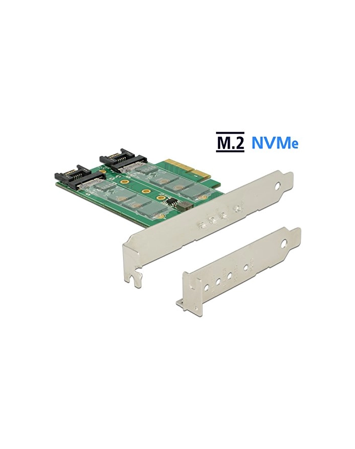 DELOCK PCI-E -> M.2 KEY B + 1X M.2 KEY M + 2XSATA 6 GB/S LOW PROFILE główny