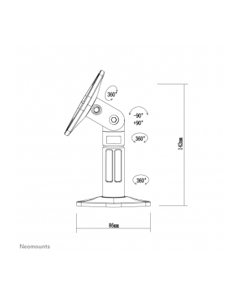 Uchwyt ścienno-sufitowy do głośnika NEWSTAR SPEAKER-W100BLACK (kolor czarny)