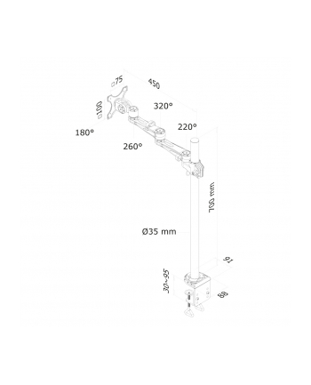 Uchwyt NEWSTAR FPMA-D935POLE70