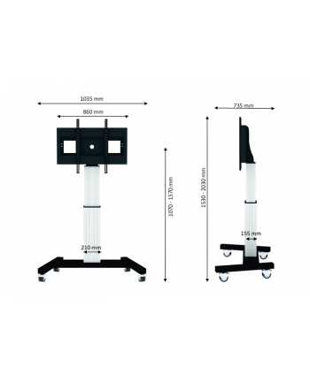 Stojak NEWSTAR PLASMA-M2500SILVER (100 )